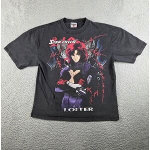 Loiter Star Child T-Shirt Mens Large Black Short Sleeve Crew Neck Graphic